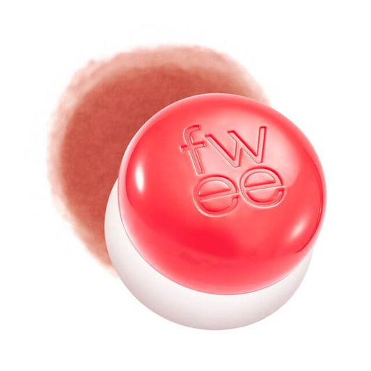 FWEE Lip&Cheek Blurry Pudding Pot in red with soft texture for a matte and blurry finish on lips and cheeks.