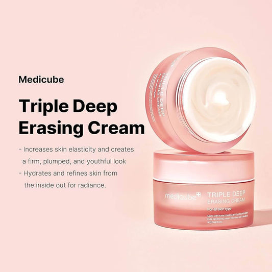 Medicube Triple Deep Erasing Cream jar hydrating skin elasticity firm plump youthful look