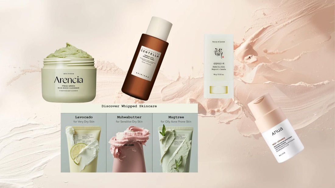 K-Beauty products satisfying texture in a variety of skincare products including creams and serums.