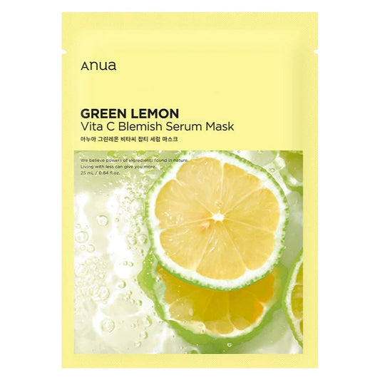 ANUA Green Lemon Vita C Blemish Serum Mask - Hollyskin