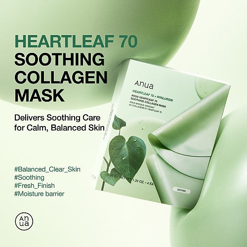 ANUA Heartleaf Soothing Collagen Mask 4pcs